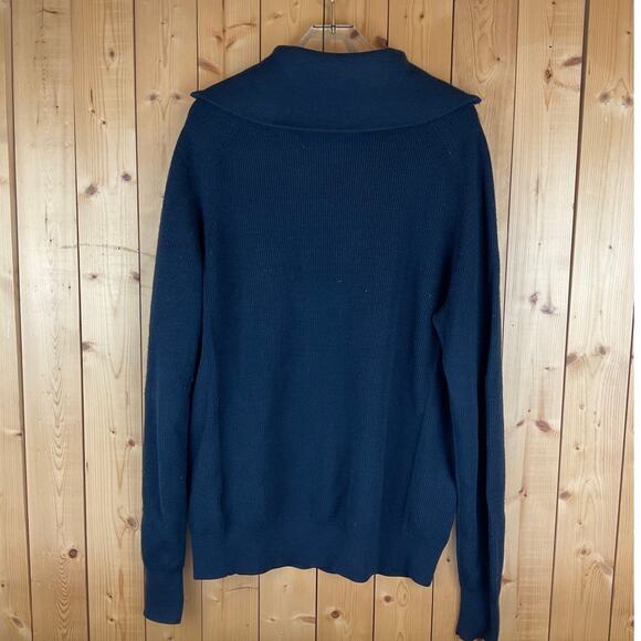 Scotch & Soda Men's K22 Quarter Zip Pullover Long Sleeve Sweater, Navy - Size XL - Picture 2 of 6